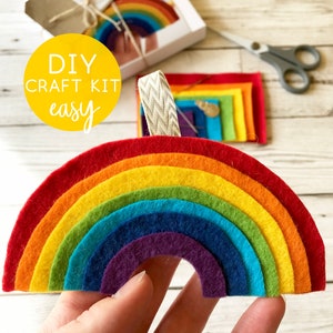 Rainbow Sewing Kit Felt Decoration DIY Craft Kits image 1