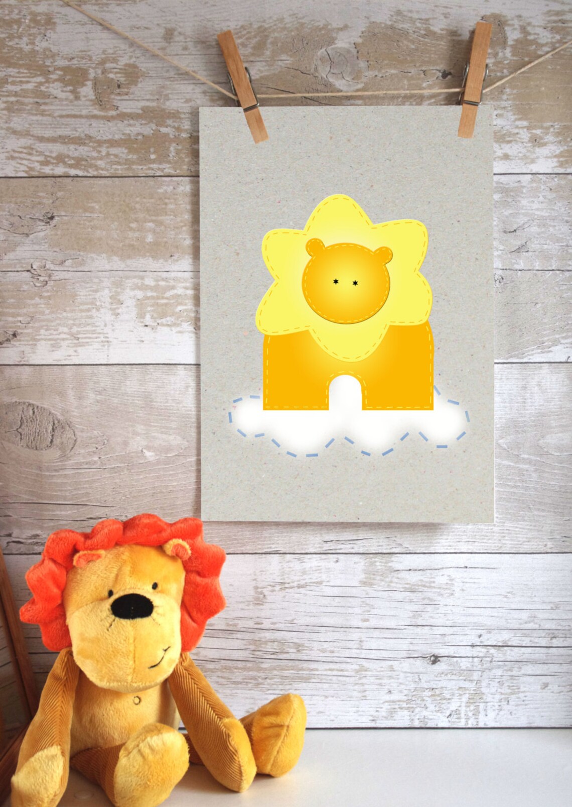 Lion Nursery Wall Art Nursery Print Playroom Decor Etsy