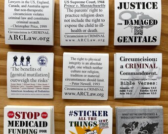 204 Assorted Intactivist Vinyl Stickers