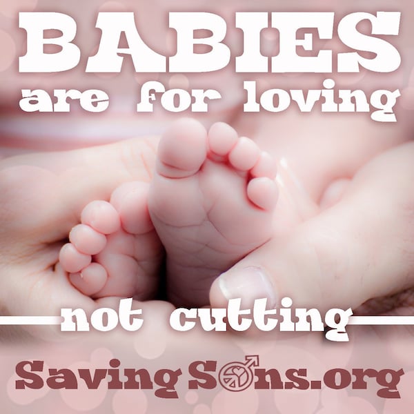 Babies are for Loving, Not Cutting Intact Info Stickers