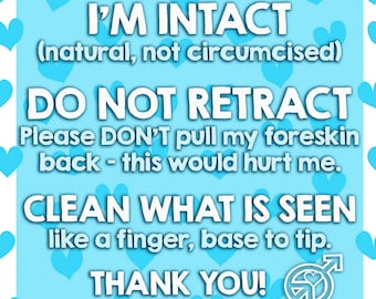 I'm Intact - Do Not Retract Vinyl Care Stickers