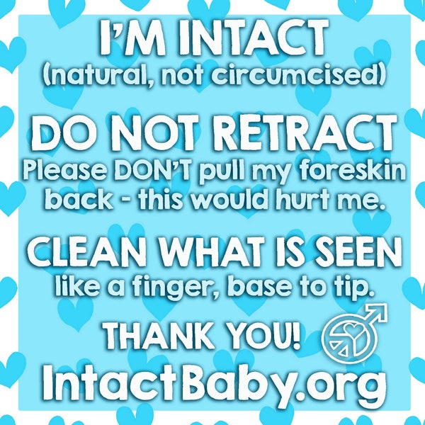 I'm Intact - Do Not Retract Vinyl Care Stickers
