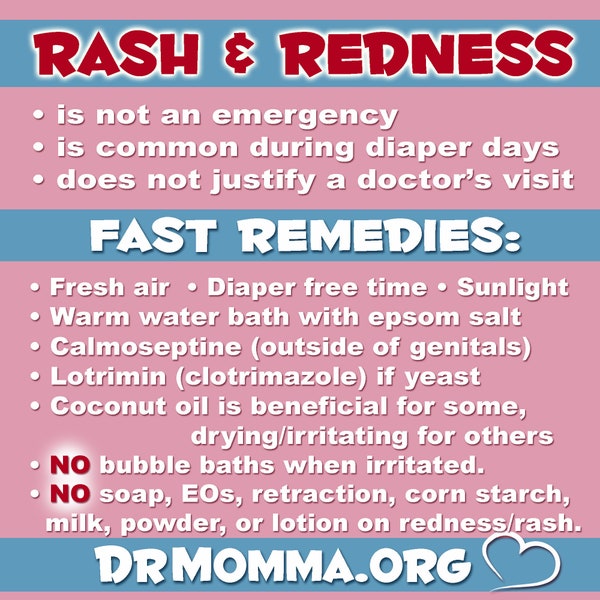 Intact Care Rash & Redness Info Stickers