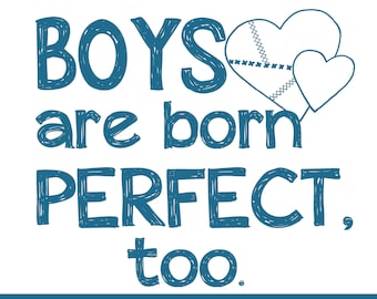 Boys are Born Perfect, Too! Healing Hearts Intact Info Stickers