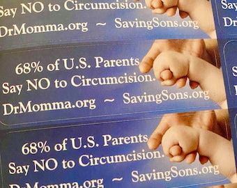 El 68% de los padres estadounidenses dicen NO a las pegatinas de circuncisión