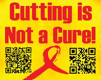 Cutting is Not A Cure [Intact Info] Stickers