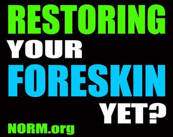 Restoring Your Foreskin Yet? [Black] Stickers