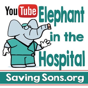 Pegatinas de elefante en el hospital (Información intacta)
