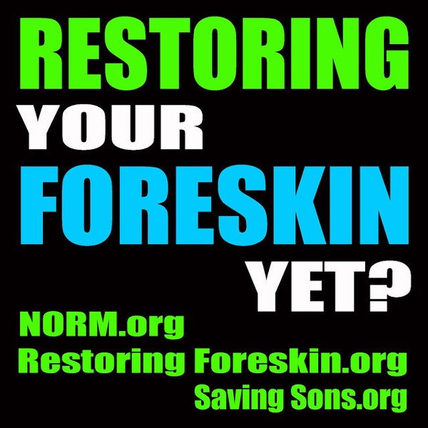 Restoring Your Foreskin Yet? [Black] Stickers