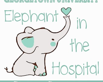 Elefant im Krankenhaus (Georgetown University) Aufkleber