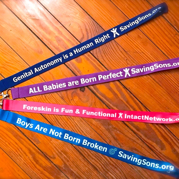 Intactivist Keychain Name Badge Lanyard