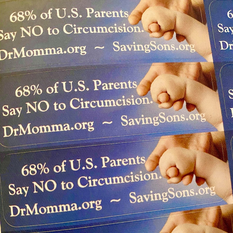 68% of U.S. Parents Say NO to Circumcision Stickers image 1