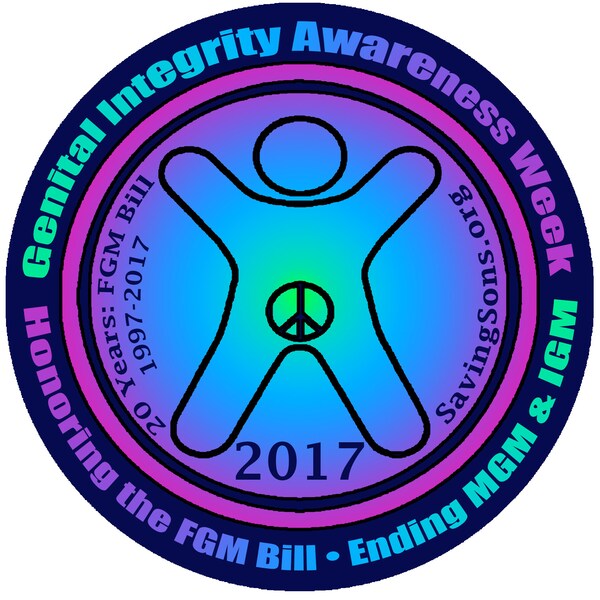 Genital Integrity Awareness Week 2017 Commemorative Vinyl Stickers