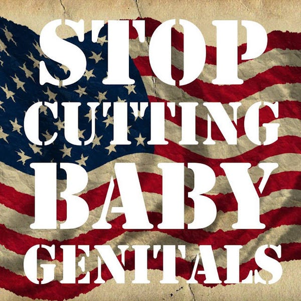 STOP Cutting Baby Genitals Stickers