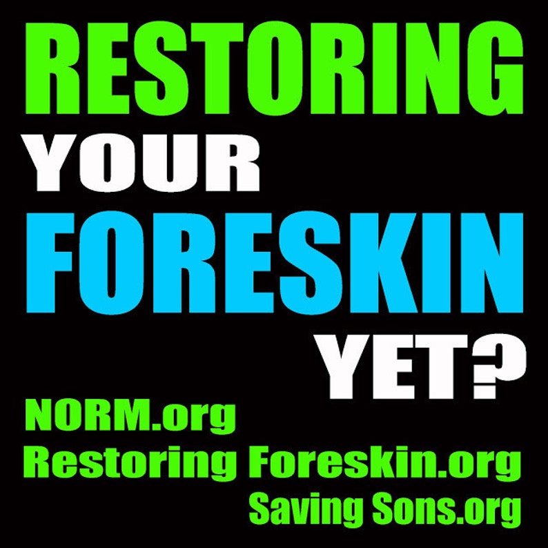 Restoring Your Foreskin Yet Black Stickers image 1