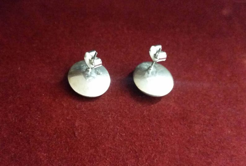 Green Screw Back Earrings