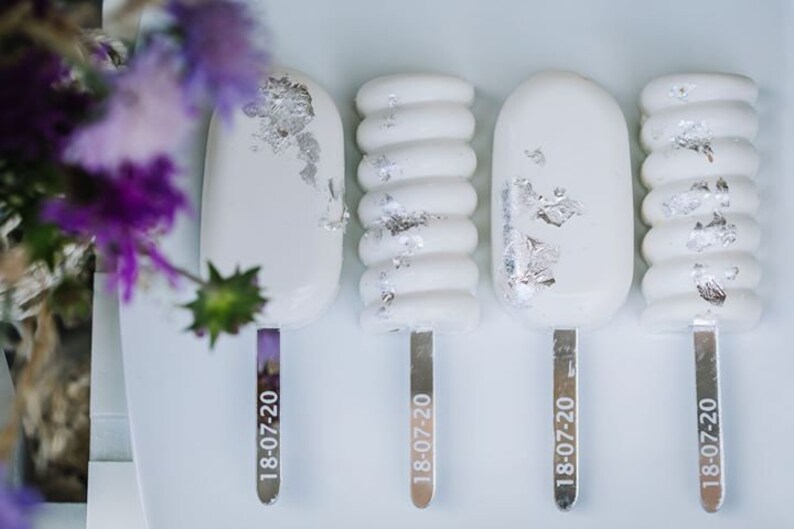 Personalised Acrylic Cake Popsicle / Lollipop Sticks Date Etsy UK
