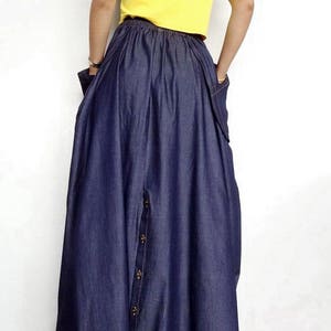 Women Convertible Long Skirt or Pants Casual Wide Legs Denim - Etsy