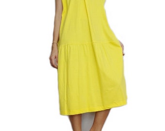 yellow casual dress