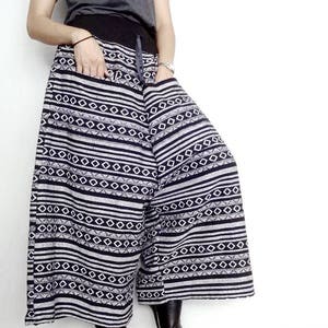 Drop Crotch Harem Pants Unisex Capri Style Tribal Woven
