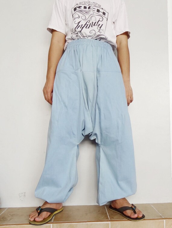 light blue harem pants