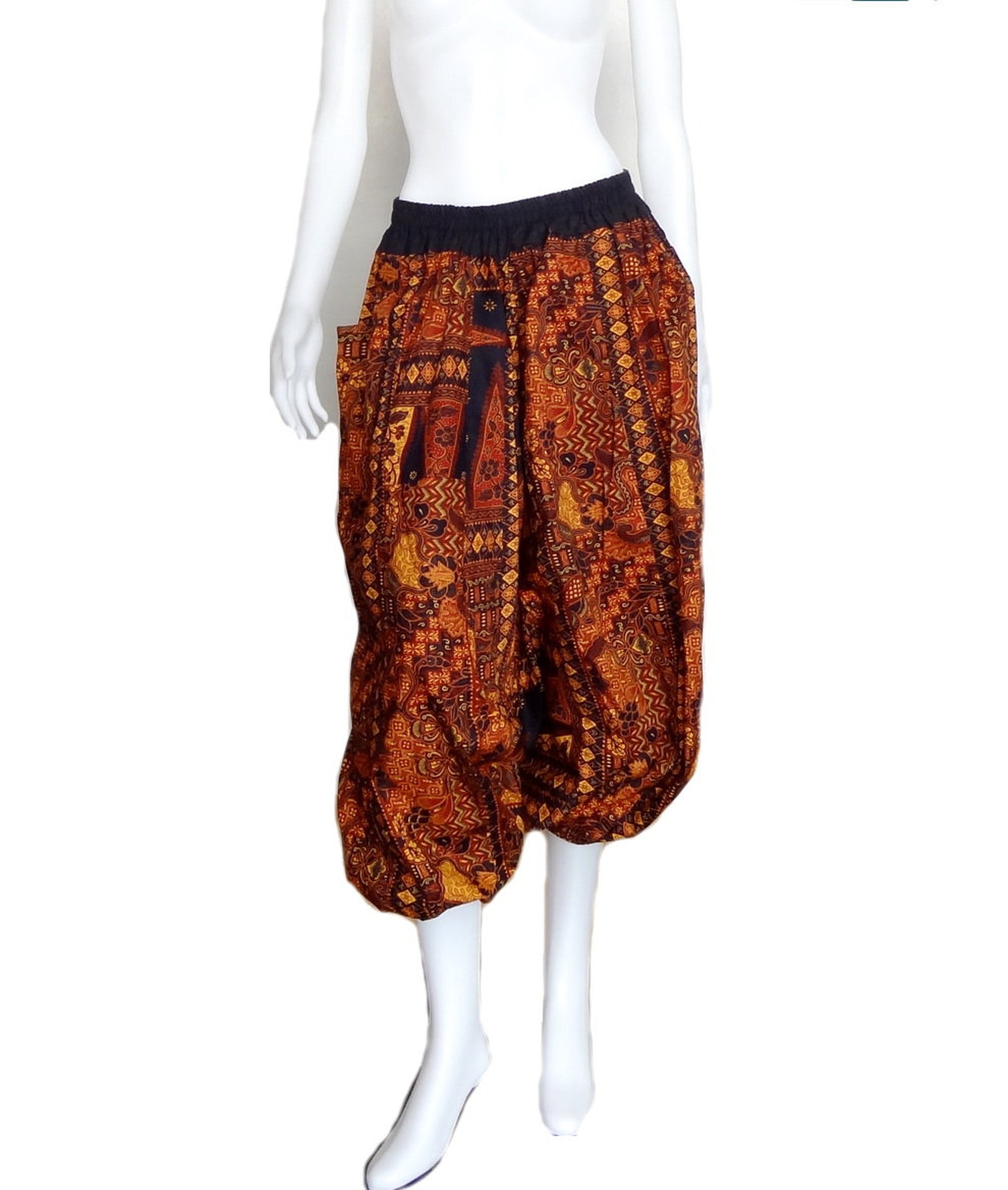 Harem Baggy Pants Dropcrotch Summer Wear Cotton Etsy