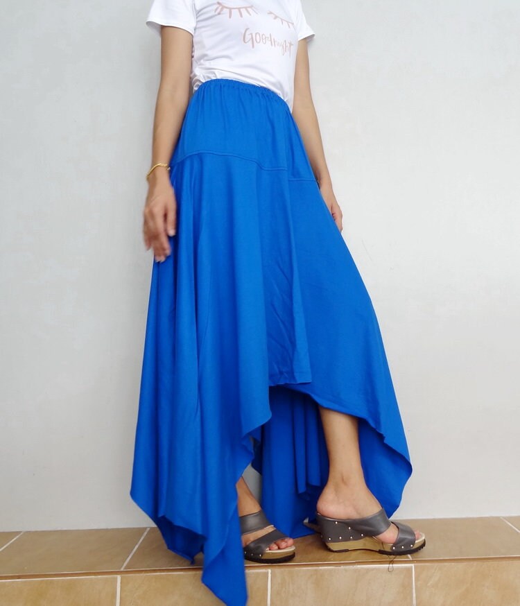 Asymmetrical Gypsy Convertible Skirt Dress Bohemian Cobalt - Etsy
