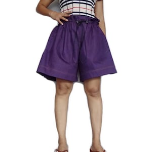Shorts Stilvolle Dark Purple Denim Baumwolle Leicht