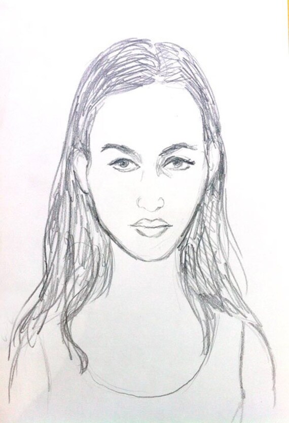 Original Quick Sketch Custom Portraitillustration Custom Portrait Custom Portrait Portrait Portrait Drawing
