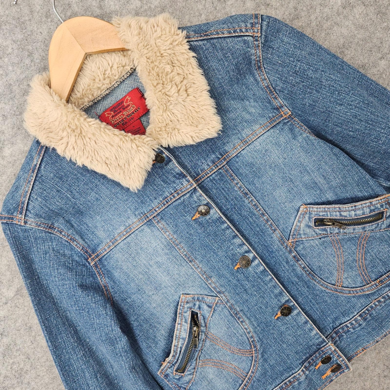 Denim Jacket Y2k Fur - Etsy
