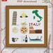Italy cross stitch pattern, Italy cross-stitch, Italy Xstitch, Italian cross stitch, Italian cross-stitch, Italian Xstitch, Country Xstitch