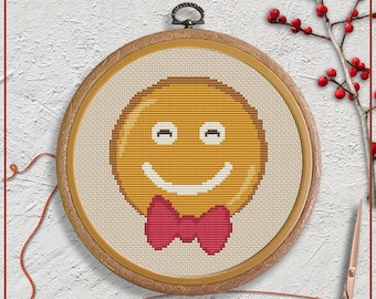 Easy Gingerbread man cross stitch pattern