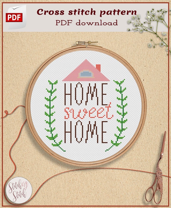 Home Sweet Home Cross Stitch Pattern Subversive Cross Stitch Etsy