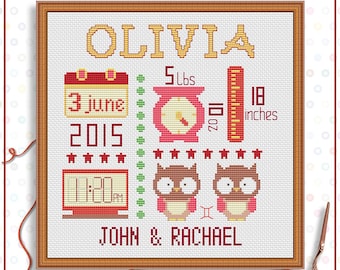 New baby cross stitch pattern by Stitchery Stitch