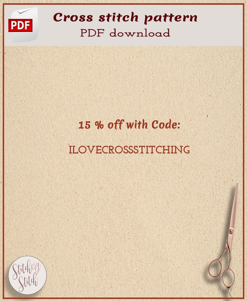 Modern folk cross stitch pattern by Stitchery Stitch image 10