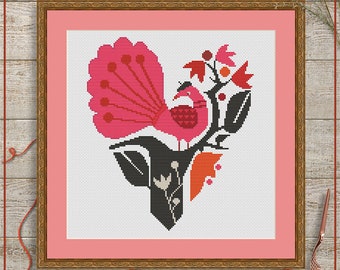 Love bird cross stitch patterns | Love cross stitch charts | Romantic cross stitch designs | Cross stitch patterns PDF