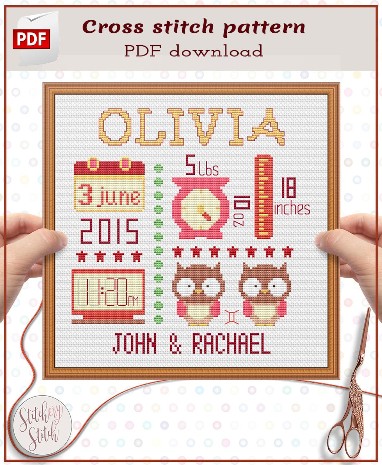New Baby Cross Stitch Pattern by Stitchery Stitch - Etsy Canada