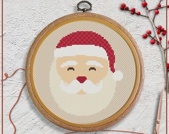 Easy Santa Claus cross stitch pattern