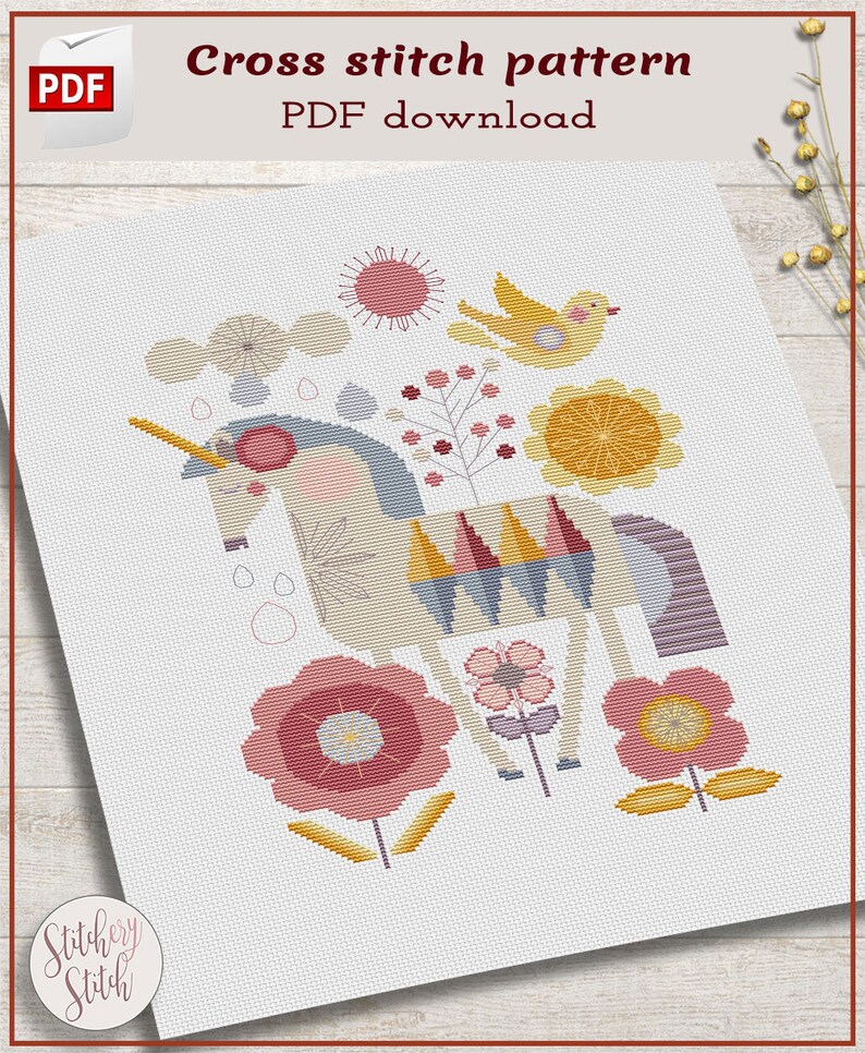 Horse Cross Stitch Pattern PDF by Stitchery Stitch - Etsy