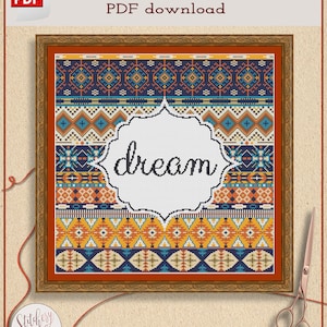 Cross stitch pattern, custom words