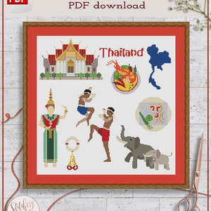 Thailand Kreuzstichmuster