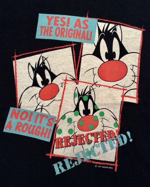 1997 SYLVESTER LOONEY TUNES CALIFORNlA Vintage Shi