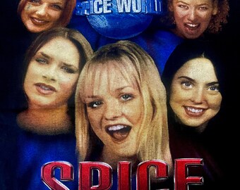 Vintage SPICE GIRLS SPICEWORLD Rap Tee Shirt