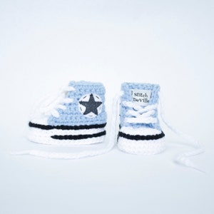 Light Blue Crochet Baby Booties