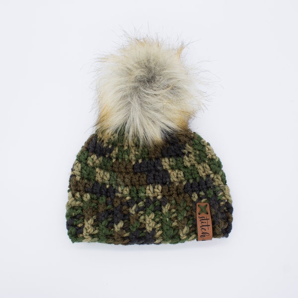 Crochet Camouflage Camo Hat