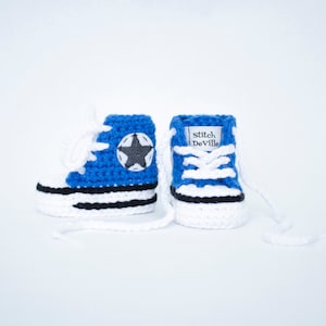 Blue Crochet baby booties