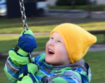 yellow Cat Hat, Ear hat, Cat Ear Beanie, Kitty Hat, Cat Beanie yellow Pussyhat, childrens Cat Hat, Kitty Ears, boy Winter Outfit,childrenHat