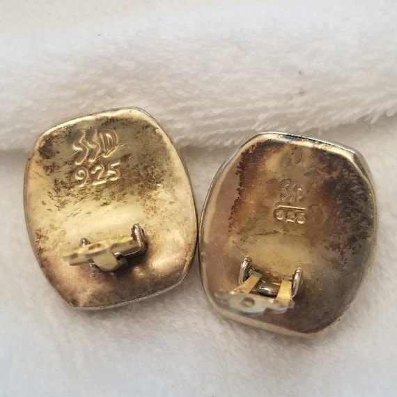 Simon Sebbag Gold Sterling Silver Clip On Earrings - image 3