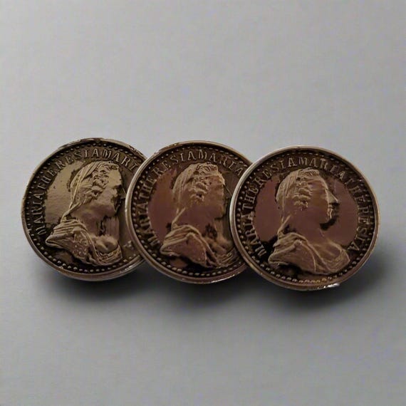 Vintage Maria Theresa Coin Brooch