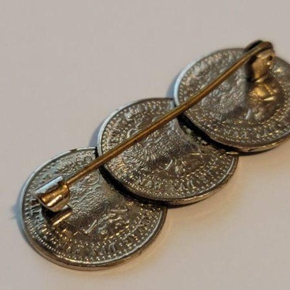 Vintage Maria Theresa Coin Brooch View 5